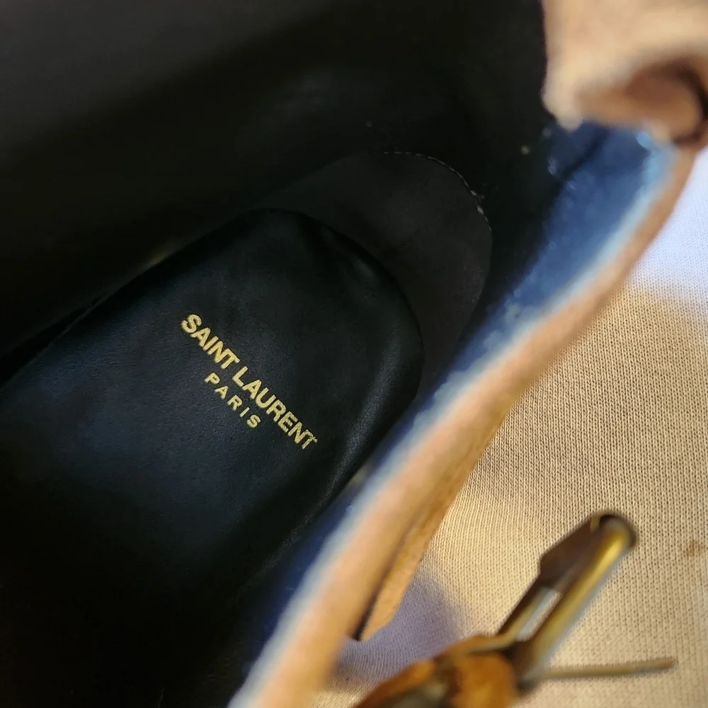 SAINT LAURENT WYATT 30 OTTERPROOF SUEDE BUCKLE BOOT size 41.5 BNWOB